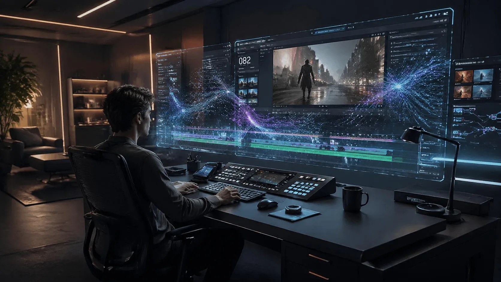 AI-powered video production technology in action